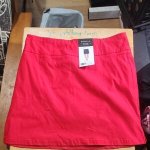 NWT Rafaella Women's Vibrant Red Skort New With Tags Size L
